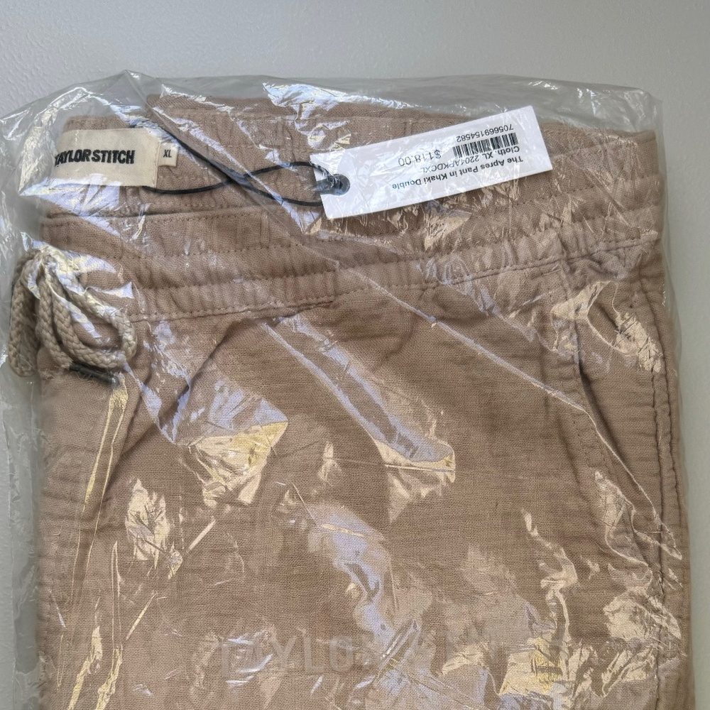 NEW- Taylor Stitch The Apres Pant in Khaki Double Cloth - Size XL